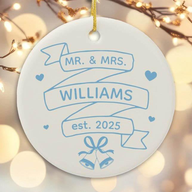 hand drawn our first christmas wedding ornament (Creator Uploaded)