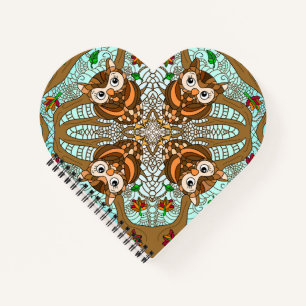 Hand Drawn Owl Mandala Artwork   Notebook