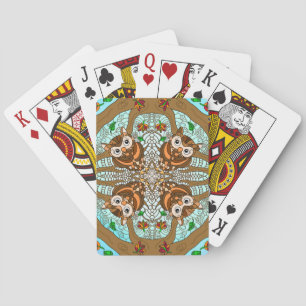Hand Drawn Owl Mandala Artwork Playing Cards