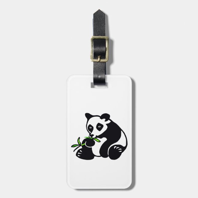 Hand drawn - PANDA Bear - Conservation Luggage Tag (Front Vertical)