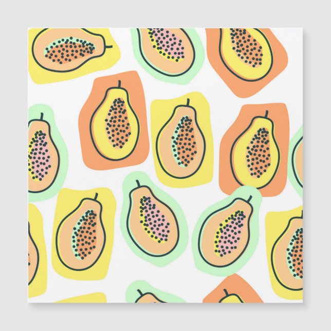 Hand-Drawn Papaya: Creative Vintage Pattern (Front)