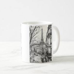 Hand Drawn Paris Scenes Coffee Mug