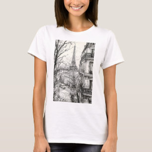 Hand Drawn Paris Scenes T-Shirt