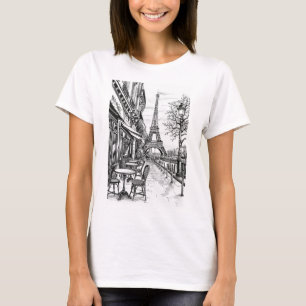 Hand Drawn Paris Scenes T-Shirt