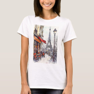 Hand Drawn Paris Scenes T-Shirt