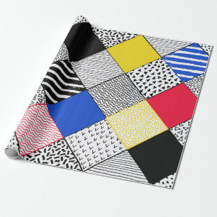 Hand Drawn Patchwork Background. Childish textured Wrapping Paper