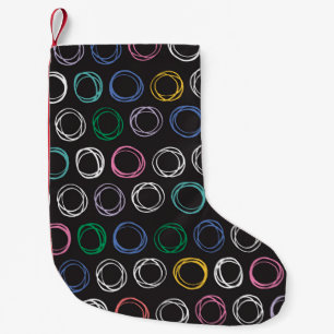 Hand drawn pattern with brushed lines seamless pat small christmas stocking