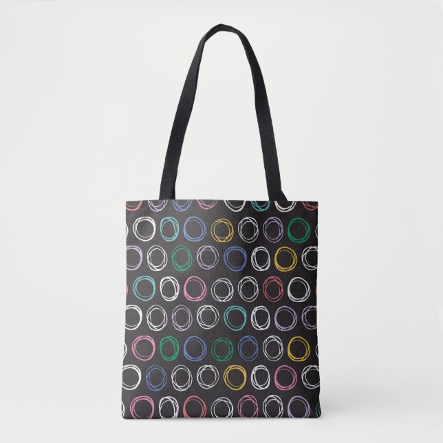 Hand drawn pattern with brushed lines seamless pat tote bag (Front)