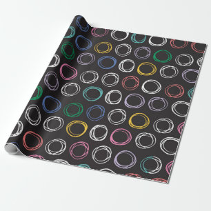 Hand drawn pattern with brushed lines seamless pat wrapping paper