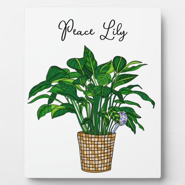Hand drawn Peace Lily Plaque (Front)