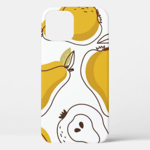 Hand Drawn Pears Decorative Wallpaper iPhone 12 Case