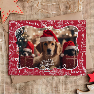 Hand Drawn Photo Merry Christmas Card