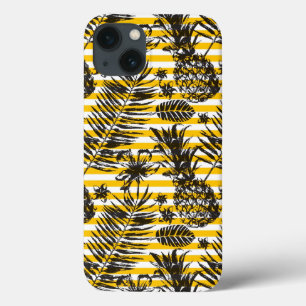 Hand Drawn Pineapples iPhone 13 Case