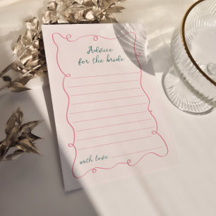 Hand Drawn Pink Green Frame Advice Card