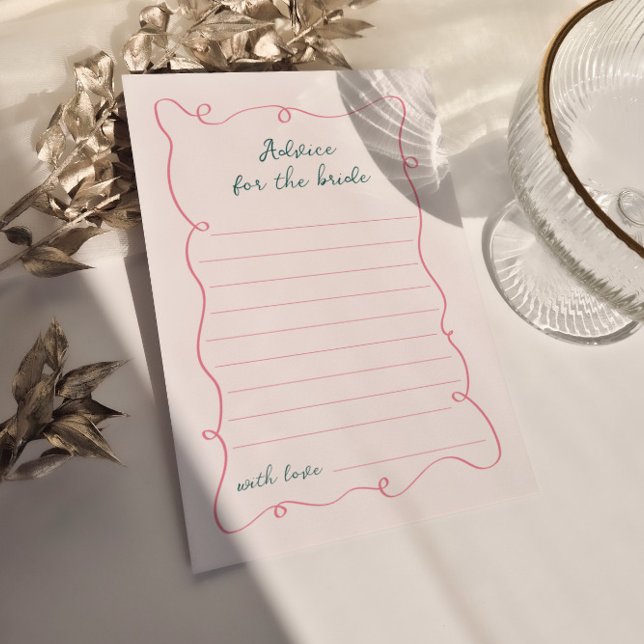 Hand Drawn Pink Green Frame Advice Card (Creator Uploaded)