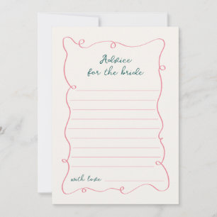 Hand Drawn Pink Green Frame Advice Card