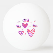 Hand Drawn Pink Hearts Valentine Pattern