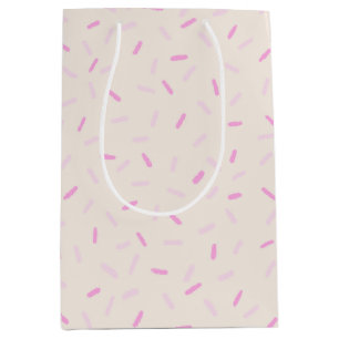 Hand Drawn Pink Sprinkles Medium Gift Bag