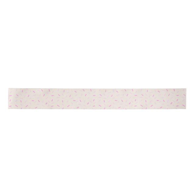 Hand Drawn Pink Sprinkles Satin Ribbon (Front)