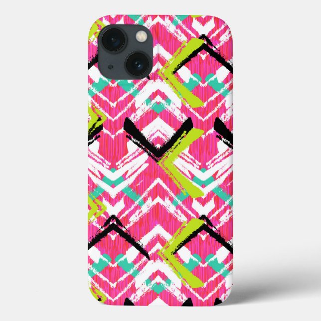Hand Drawn Pink Zig Zag Pattern Case-Mate iPhone Case (Back)