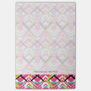 Hand Drawn Pink Zig Zag Pattern Post-it Notes