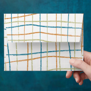 Hand Drawn Plaid Stripe Envelopes