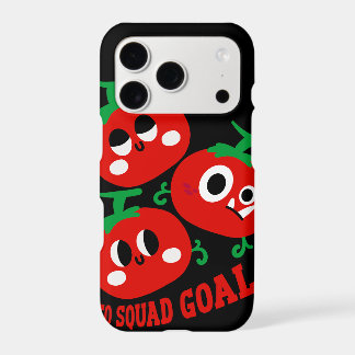 Hand-drawn Playful Trio of Kawaii Tomato Faces