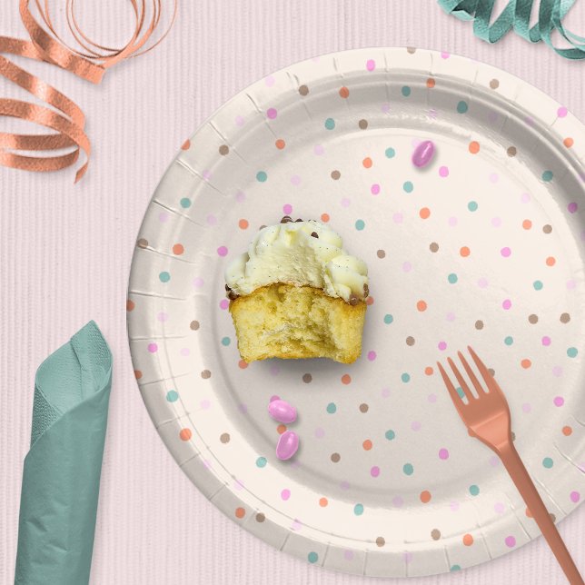 Hand Drawn Polka Dot Paper Plate (Creator Uploaded)