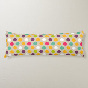 Hand-drawn polka dot pattern body cushion