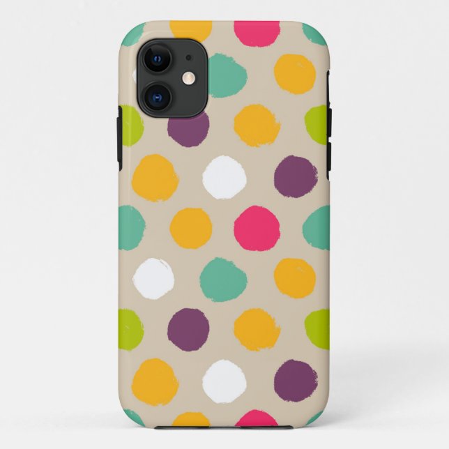 Hand-drawn polka dot pattern Case-Mate iPhone case (Back)