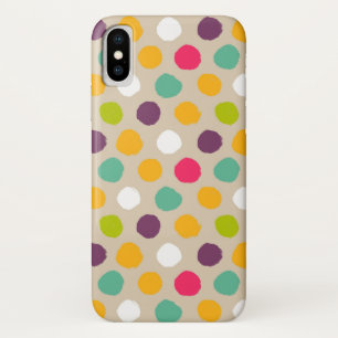 Hand-drawn polka dot pattern iPhone x case