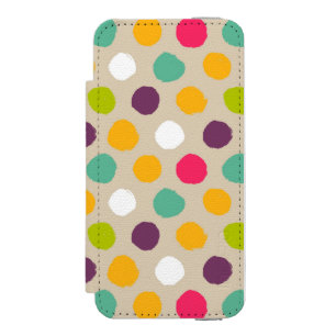 Hand-drawn polka dot pattern incipio watson™ iPhone 5 wallet case