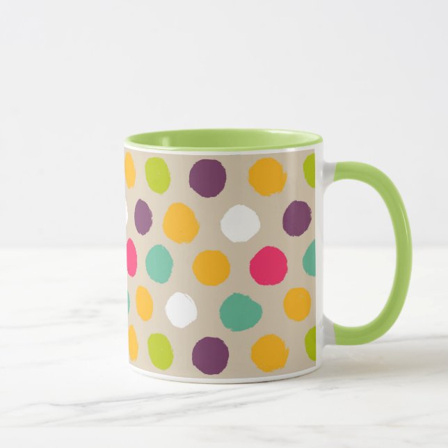 Hand-drawn polka dot pattern mug (Right)