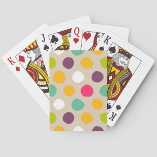 Hand-drawn polka dot pattern playing cards