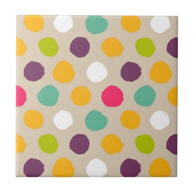 Hand-drawn polka dot pattern tile (Front)