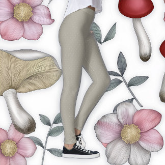 Hand Drawn Polka Dots Snowy Leggings