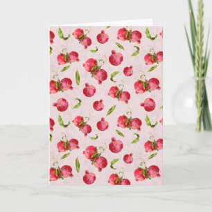 Hand Drawn Pomegranate Botanical Illustration Card