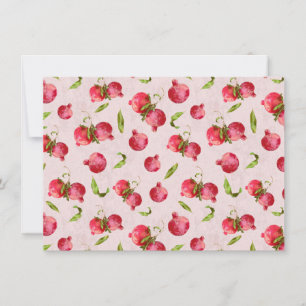 Hand Drawn Pomegranate Botanical Illustration Card