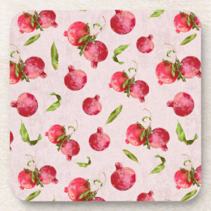 Hand Drawn Pomegranate Botanical Illustration Coaster