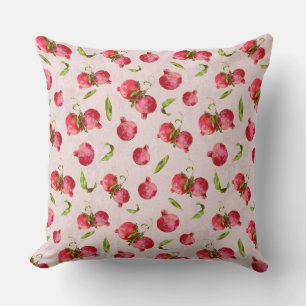Hand Drawn Pomegranate Botanical Illustration Cushion