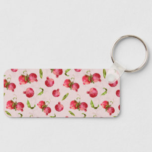 Hand Drawn Pomegranate Botanical Illustration Key Ring