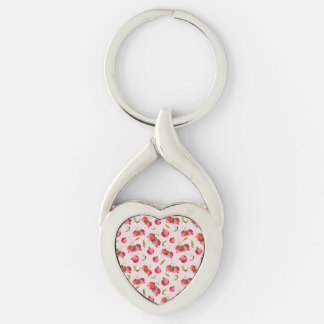 Hand Drawn Pomegranate Botanical Illustration Key Ring