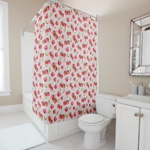 Hand Drawn Pomegranate Botanical Illustration Shower Curtain