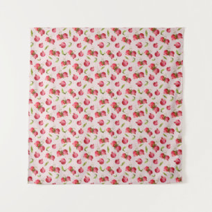 Hand Drawn Pomegranate Botanical Illustration Tapestry