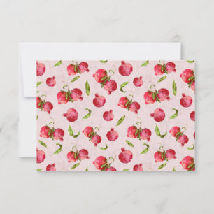 Hand Drawn Pomegranate Botanical Illustration Thank You Card