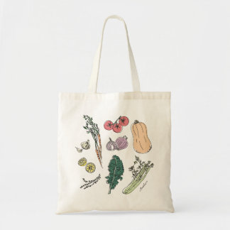 Hand Drawn Produce Customisable Tote