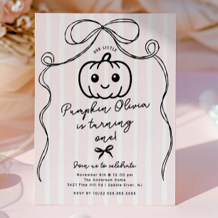 Hand Drawn Pumpkin Birthday Party Invitation