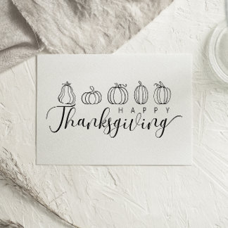 Hand drawn Pumpkins Happy Thanksgiving card