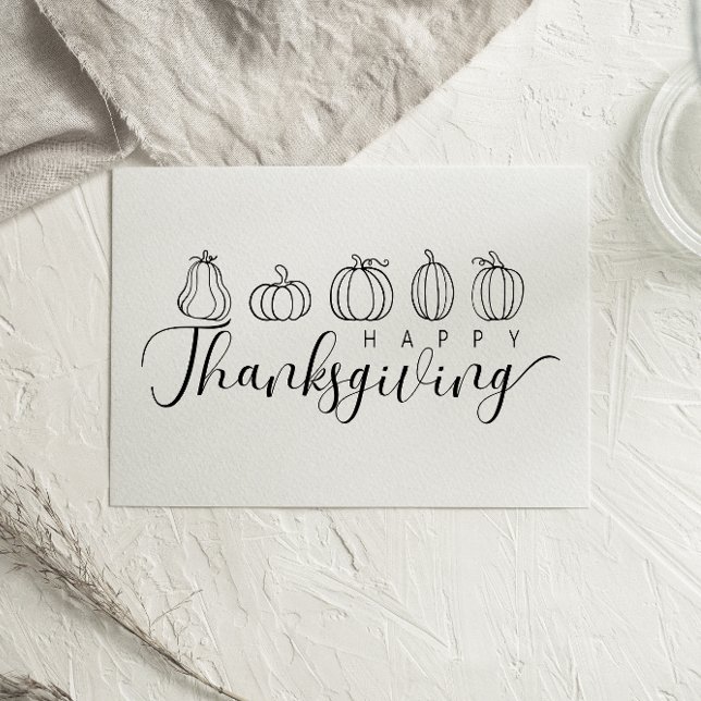 Hand drawn Pumpkins Happy Thanksgiving card (Creator Uploaded)