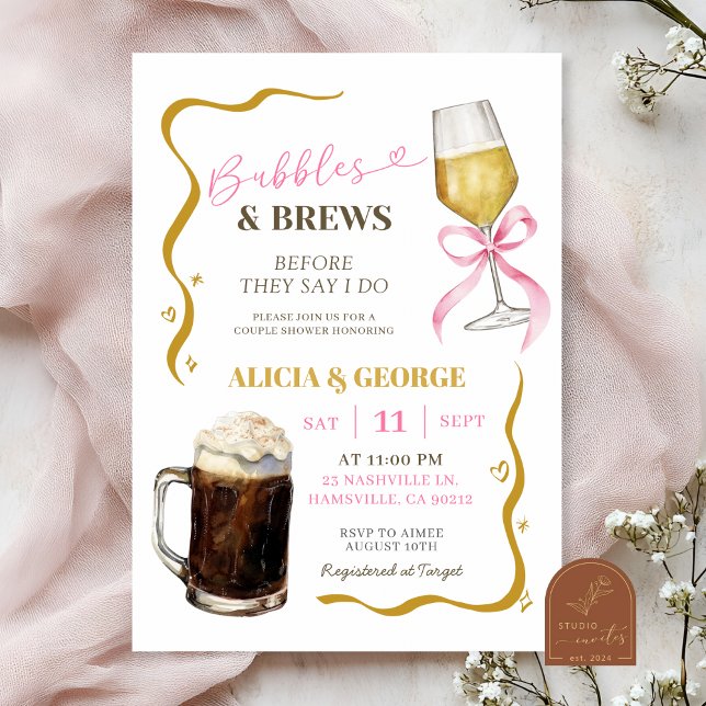 Hand-Drawn Quirky Couples Shower Invitation (Creator Uploaded)